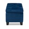 Baxton Studio Michaela Navy Blue Velvet Upholstered Storage Ottoman 162-10459 - alternate 3
